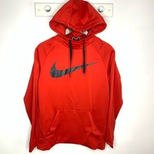 Nike Big Swoosh Logo High Neck Hoodie Sweatshirt M